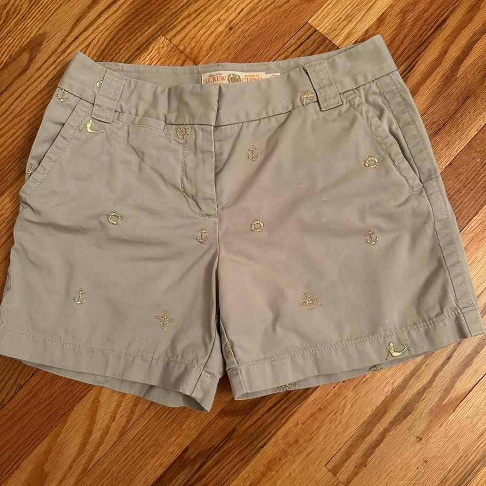 J.Crew twill chino shorts, size 2
